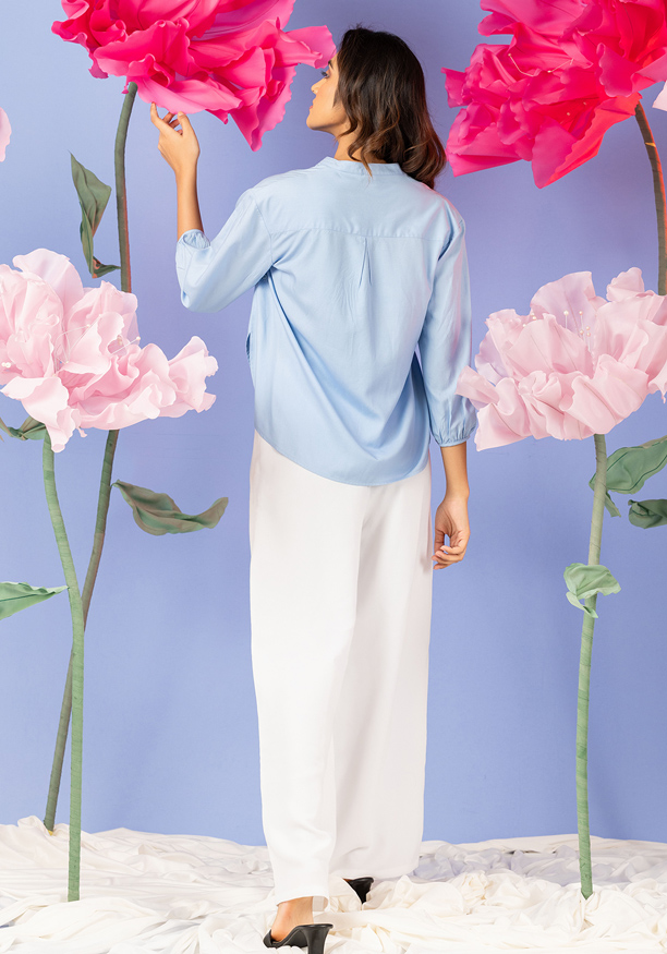 DIARA BAGGY LIGHT BLUE BLOUSE